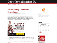 Tablet Screenshot of debt-consolidation-2u.com